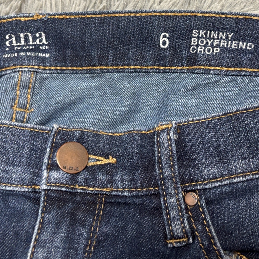 Distressed “Skinny Boyfriend Crop” Jeans - Picture 11 of 13